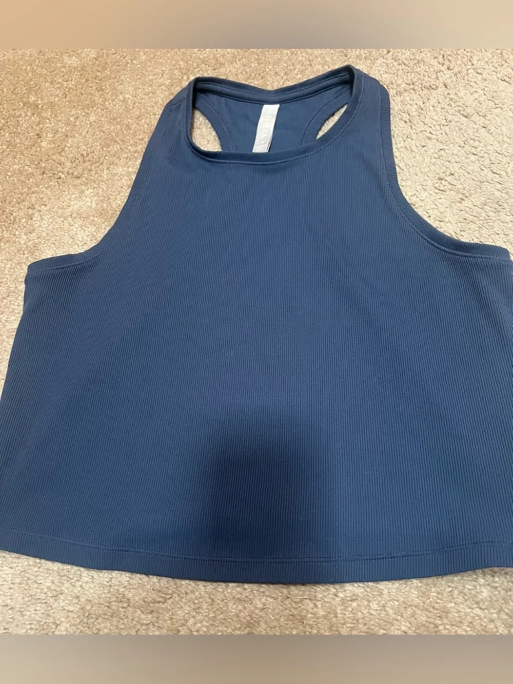 Athleta Salutation Ribbed Racerback Crop Tank - Picture 3 of 8